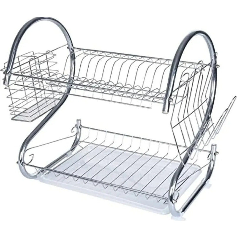 Secador Escurridor De Loza Y Vajilla Para Platos 43cms Impor Gris
