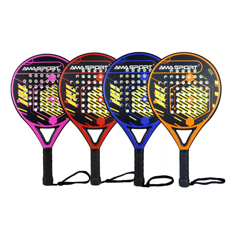 Pala de Pádel 38mm Full Carbono con Bolso - 4 Diseños