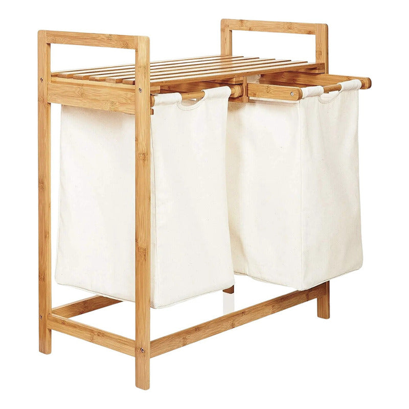 Cesta Canasto De Ropa Sucia Con Soporte De Bambu Xl