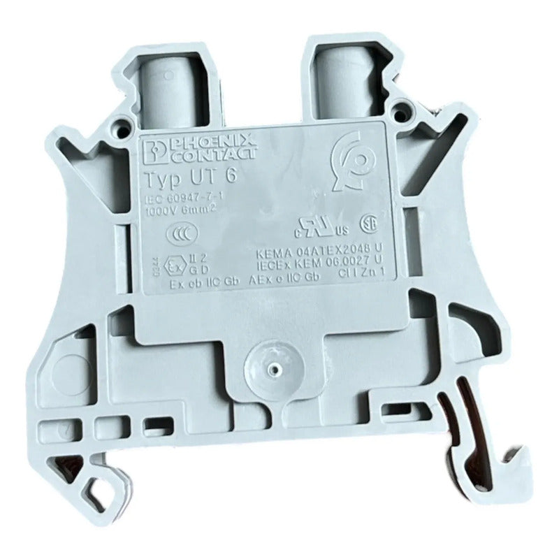 Bornera Phoenix Contact UT6 Riel DIN Caja 50u - Gris