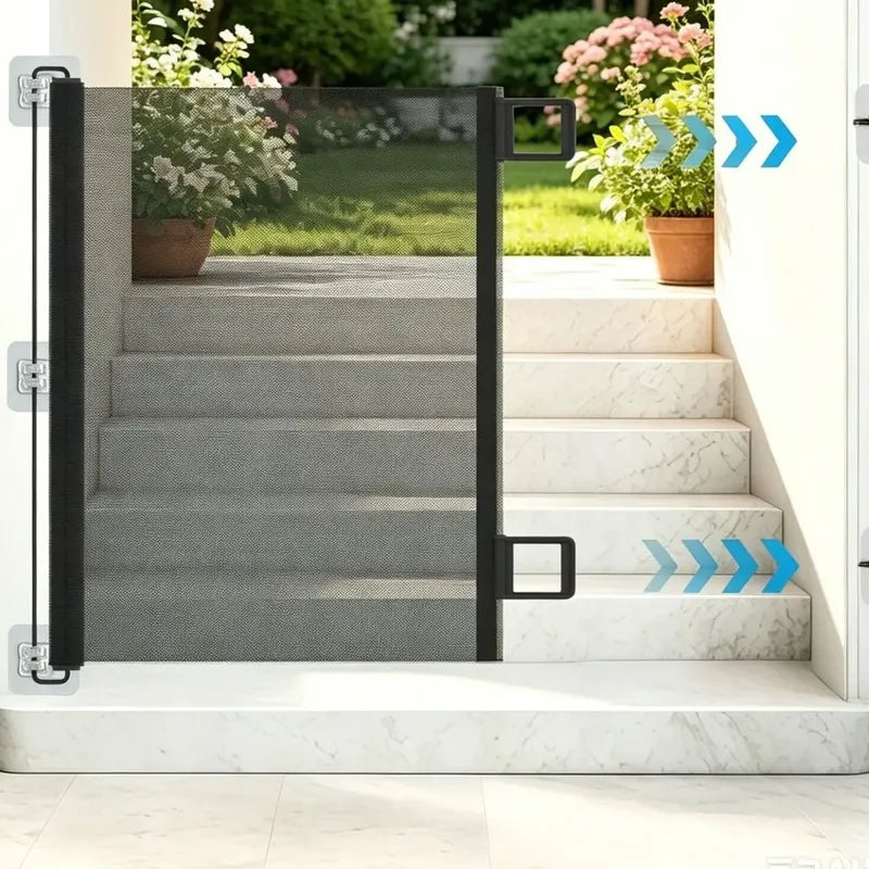 Reja Retráctil Para Puertas Y Pasillos Importada 190cms Negro