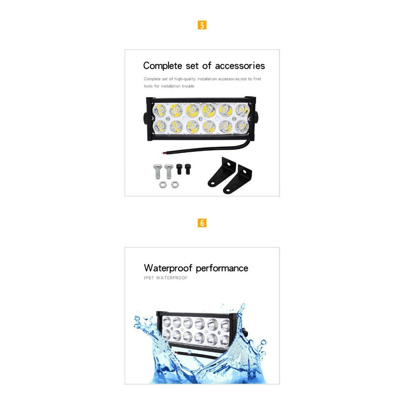 Barra Led Neblinero 36w Auto/camioneta 12 Led Importados