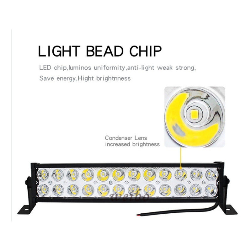 Barra Led Neblinero Auto/camioneta 4x4 72w 24 Led Importada