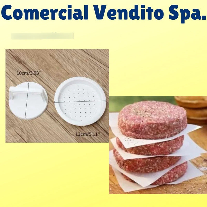 Molde Hamburguesa Preparar Prensa Cocinar Burger Blanco