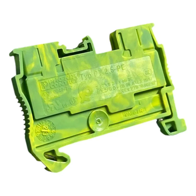 Bornera Tierra Phoenix Contact Pt 2,5-pe Caja 50u Verde