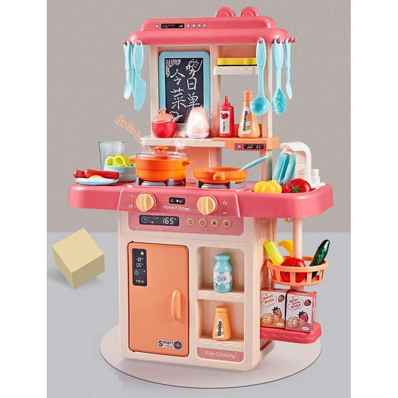 Cocina de Juguete Moderna 43 Accesorios 72cm Rosa