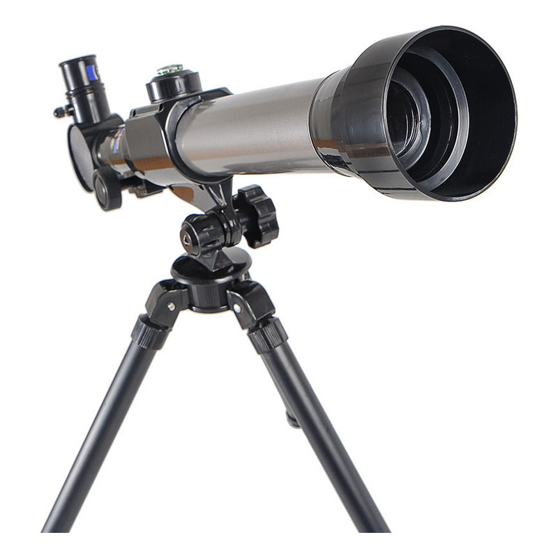 Telescopio Infantil De Iniciacion + 3 Lentes Importado Gris