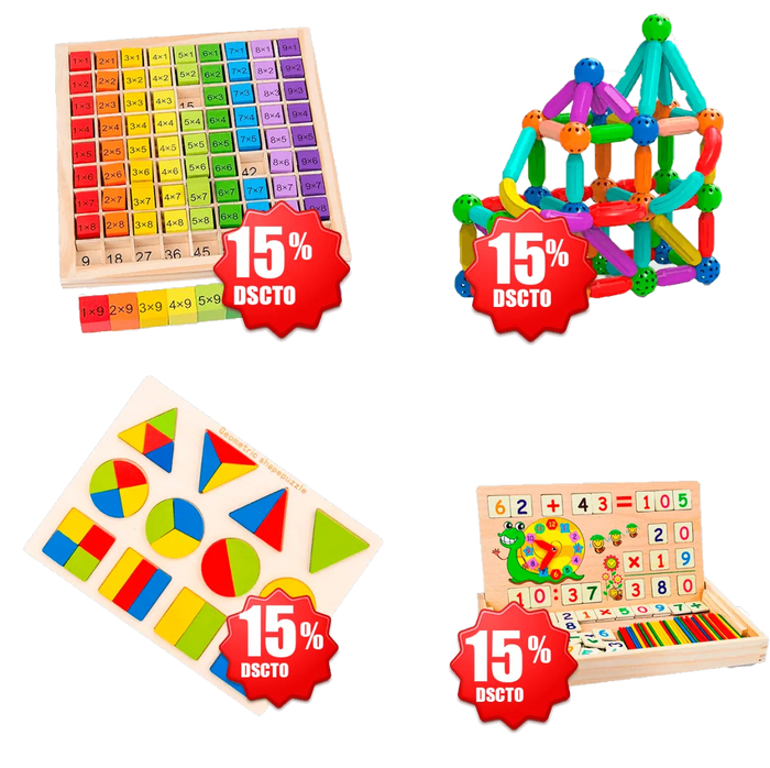 Juego Educativo Ábaco Montessori de Matemáticas de Madera