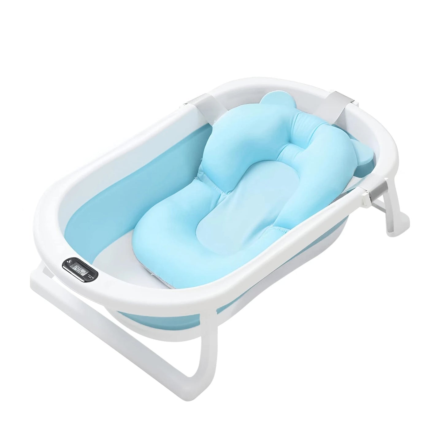 Tina De Baño Plegable Portatil Con Cojín Para Bebés