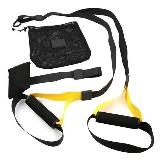 Bandas de Suspensión para Entrenamiento Crossfit Tipo TRX - Negro/Amarillo