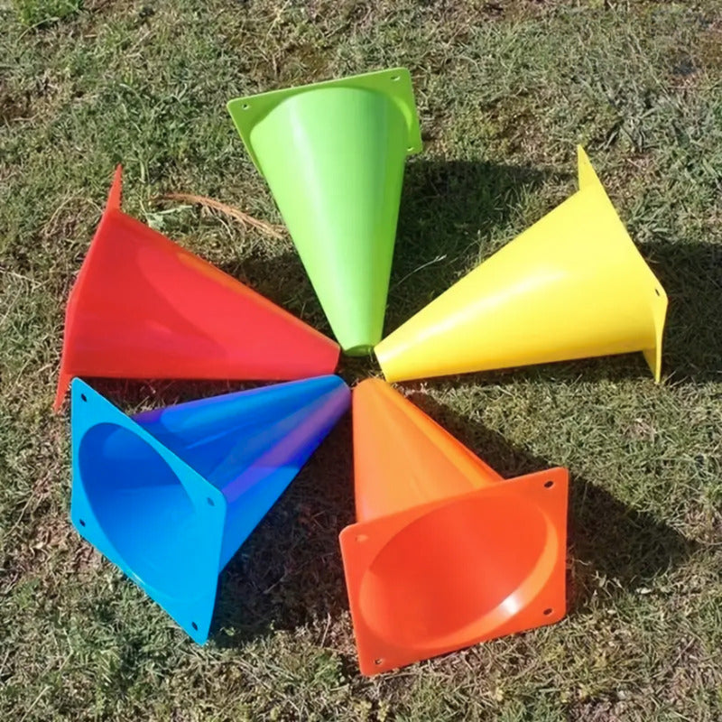 10 Conos De Entrenamiento 18cm Crossfit Deporte  Trafico  Multicolor