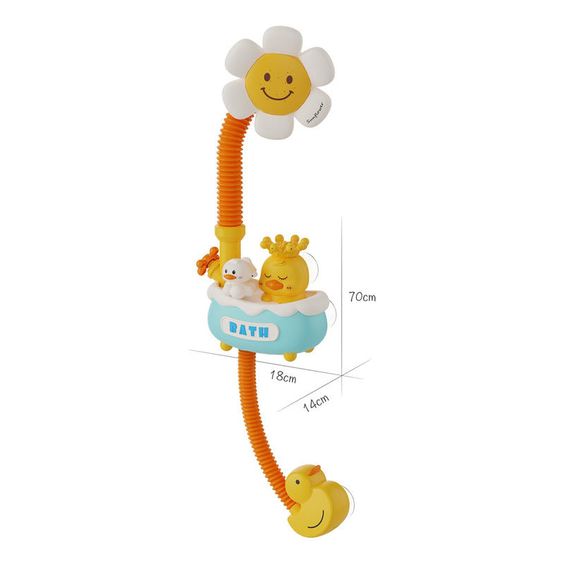 Florcita Patito Baño Para Bebe Regadera Juguete Ducha Tina Naranjo Y Amarillo