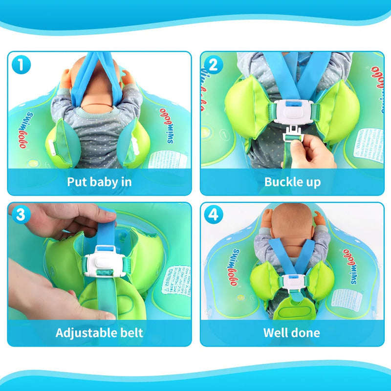 Flotador Inflable Niño O Bebe Sombrilla Anti Vuelco Importad