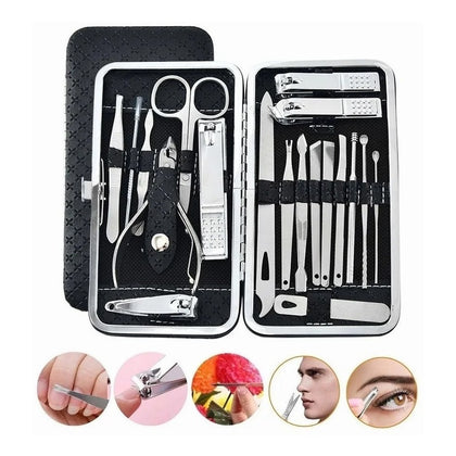 Set Manicure 19 Piezas Herramientas Para Uñas Pies Importada