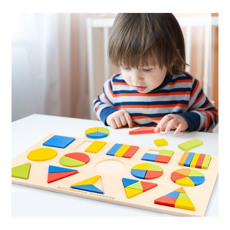 Set Didactico Aprendizaje Con Figuras Geometricas Montessori