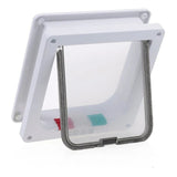 Puerta Exterior Para Perro Gato Mascota Talla M Importada  Blanco / Transparente