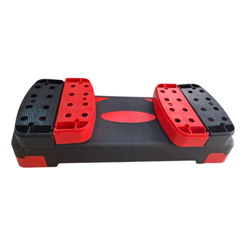 Step Aerobico 2 Niveles Antideslizante Pilates Fitness 78cms Rojo