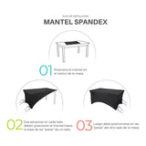 Funda De Mantel Tela Spandex Mesa 6tf 180x77x74cm Eventos