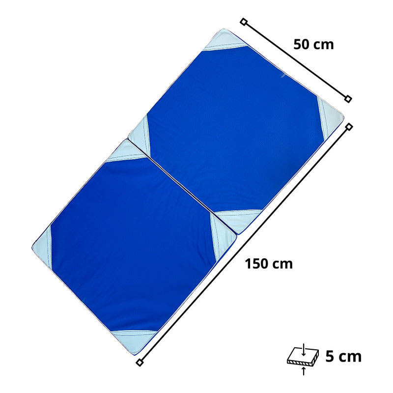 Colchoneta Deportiva Tela Lona Oxford 100x50x5cm  Azul