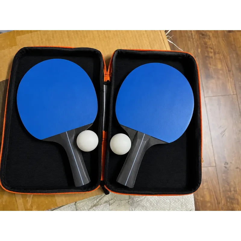 Set 2 Paletas De Ping Pong Nivel Inicial Mango Fl Concavo Azul/negro Fl (cóncavo)