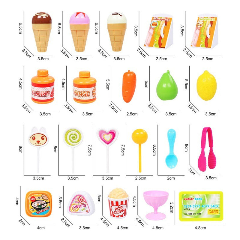 Maleta Sala De Juguete Carrito De Helados Heladeria 39pcs