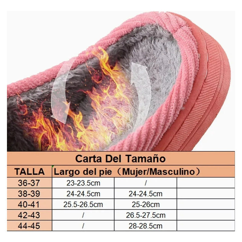 Pantuflas Peluche Mantener Caliente Suaves Y Cómodo Unisex