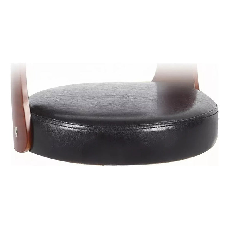 Pack 2 Sillas Piso Bar Taburete Regulable Madera/ecocuero