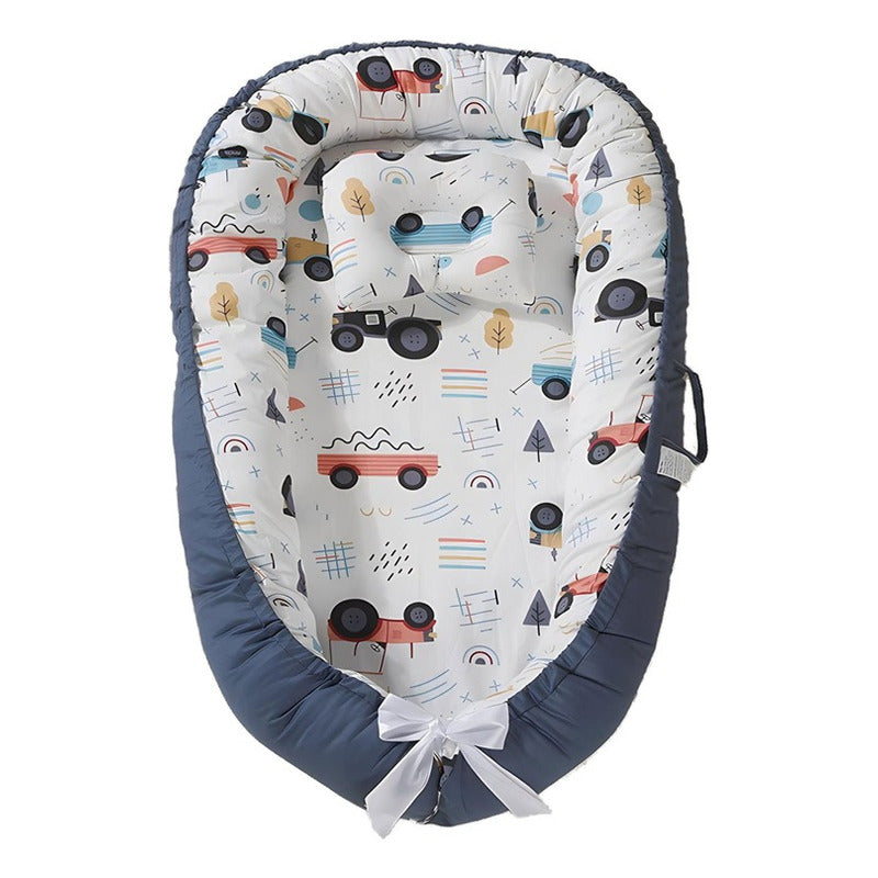 Cama Cojín Nido Colecho De Algodón + Almohada Reforzado Impo