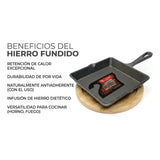 Sartén Cuadrada De Hierro Fundido Altamann Negro