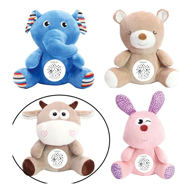 Peluche Con Sonido Ruido Blanco Y Luz Nocturna Sueño De Bebé