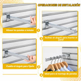 Gancho Altmann 30 Cm Para Paneles Ranurados X4 Plateado