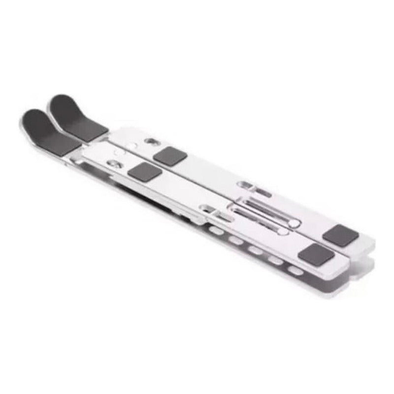 Soporte Portatil Aluminio Plegable Para Notebook Tablet Color Plateado Plateado