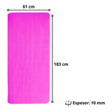 Mat De Yoga Alfombra Espesor 10mm Extra Resistente (gruesa) Rosa
