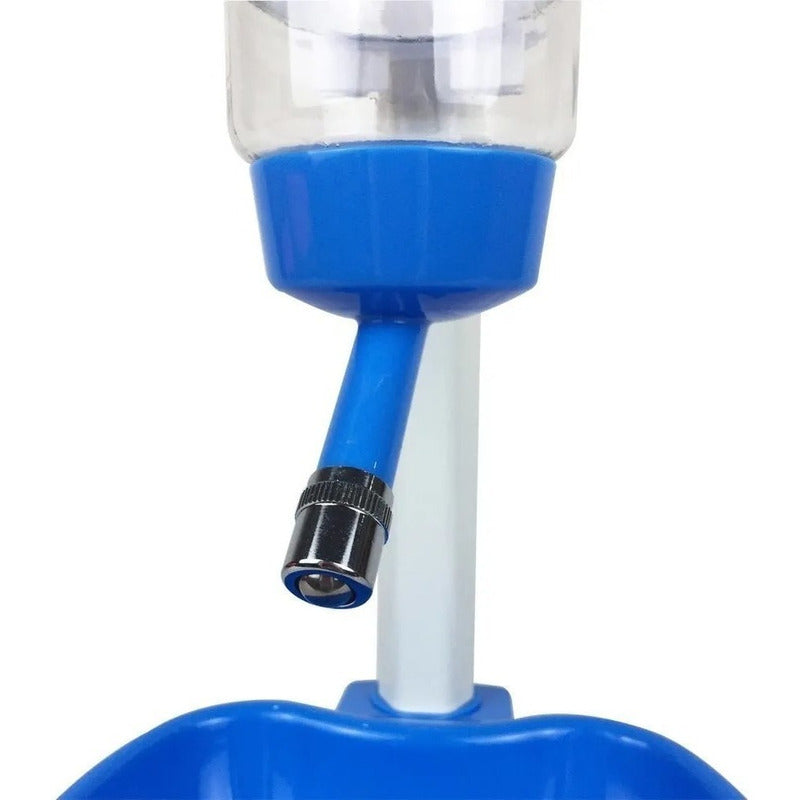 Bebedero De Agua Para Perros Y Gatos Alimentador Importado Azul
