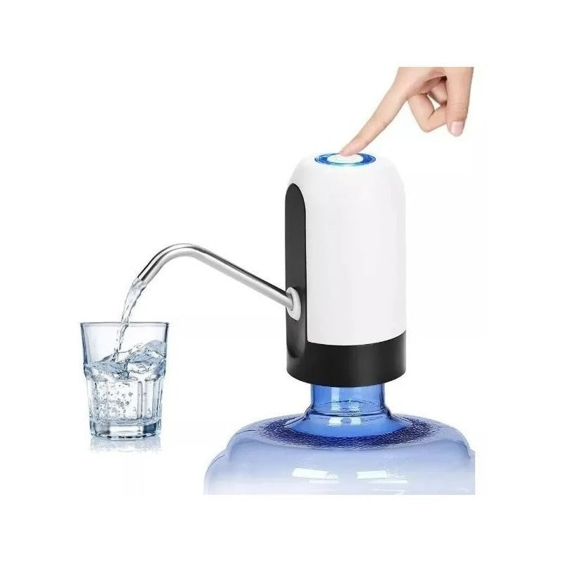 Bomba Dispensador Agua Electronico Recargable Usb Botellon Negro