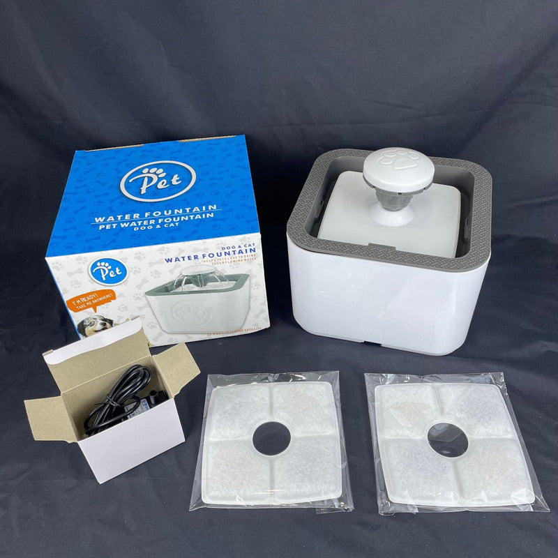 Dispensador De Agua Para Mascotas Electrico Gatos Perros Blanco