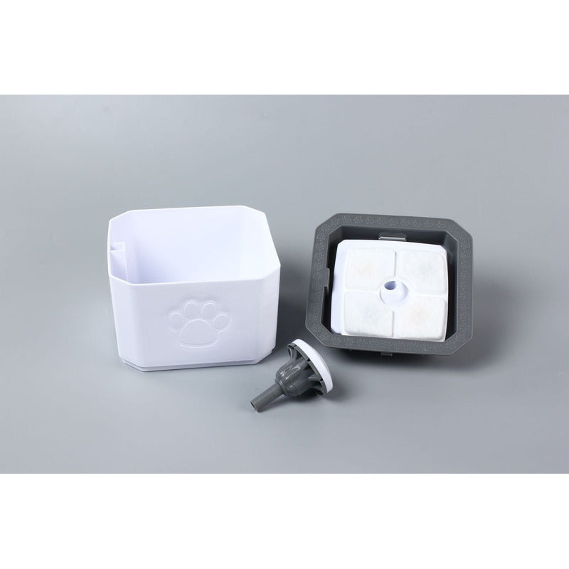 Dispensador De Agua Para Mascotas Electrico Gatos Perros Blanco