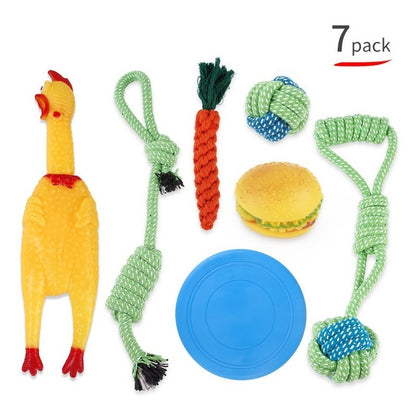 Kit De 7 Juguetes Para Mascotas Multiuso Importado