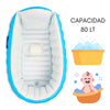 Tina Baño Bebe Inflable Portatil Bañera Plegable C/inflador
