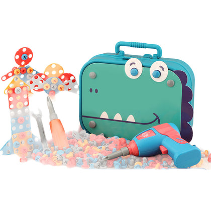 Maleta De Construcción Dinosaurios 3d Con Herramientas 211pc