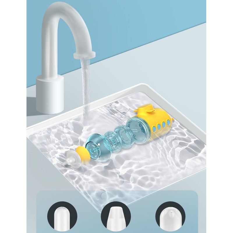 Aspirador Nasal Saca Mocos De Bebe Submarino Con 3 Boquillas Submarino Amarillo