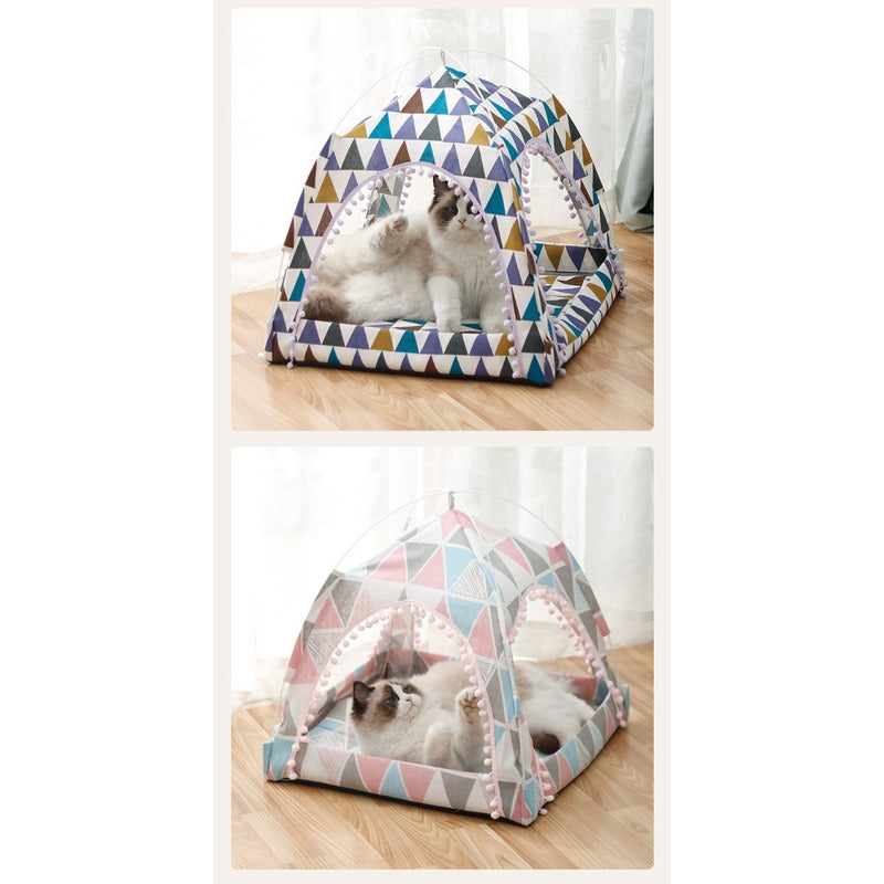 Casa Cama Pérgola para Mascotas con Diseños Decorativos