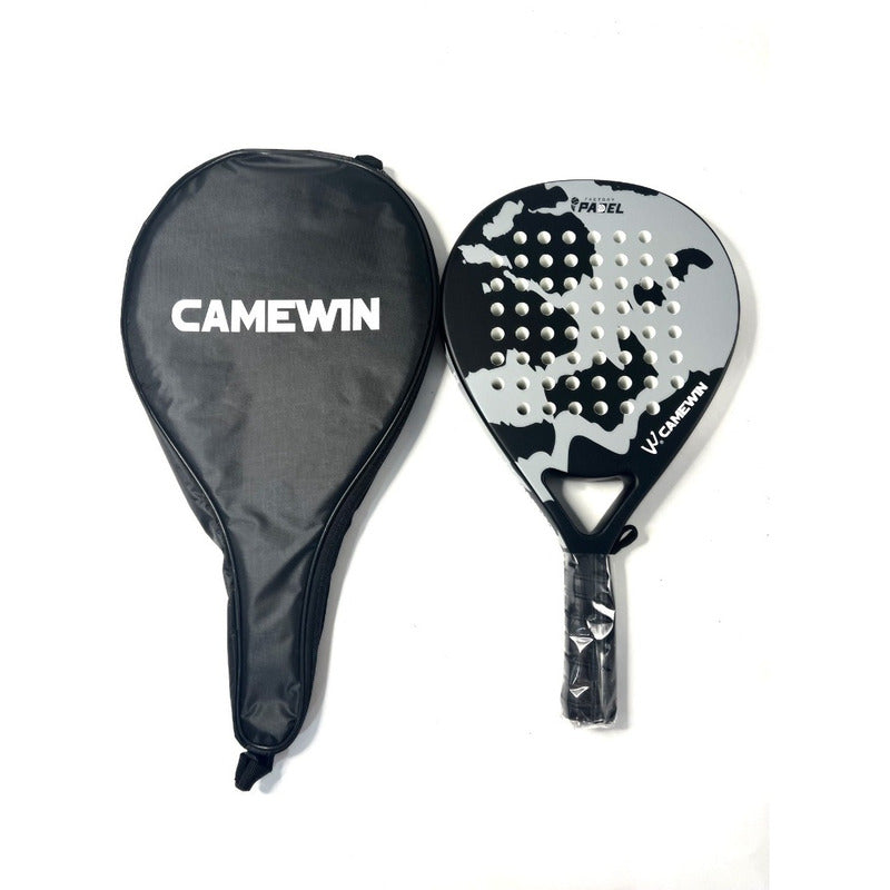 Pala Padel 38mm Carbon Hibrido + Bolso 2 Diseños Importada