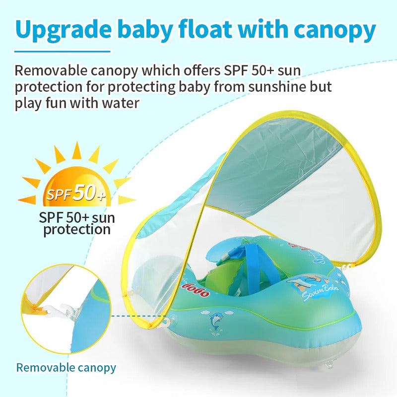 Flotador Inflable Niño O Bebe Sombrilla Anti Vuelco Importad