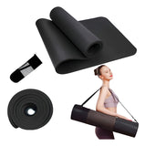 Mat De Yoga Alfombra Espesor 10mm Extra Resistente (gruesa) Negro