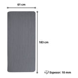 Mat De Yoga Alfombra Espesor 10mm Extra Resistente (gruesa) Gris