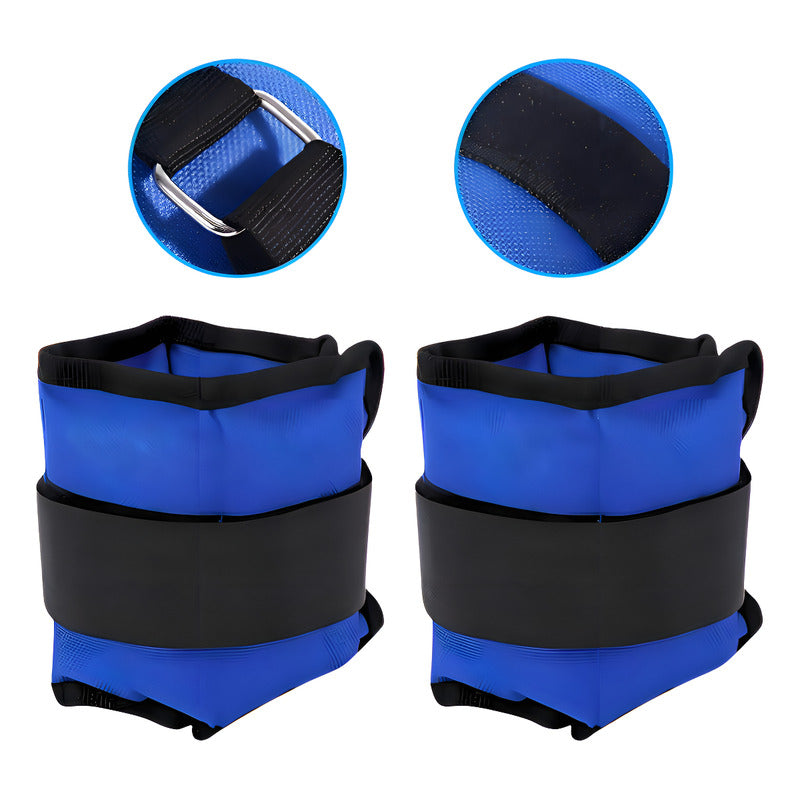 Par De Pesas Tobillera/muñequera De 0,5kg C/u Total 1kg Azul