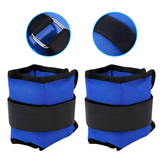 Par De Pesas Tobillera/muñequera De 0,5kg C/u Total 1kg Azul