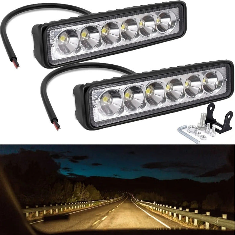Pack 2 Focos LED Neblineros Barra LED 4x4 18W Altmann