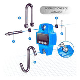 Pesa Balanza Gancho 300 Kg Digital Gramos Colgante Romana Co Azul